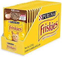 Pack Ração Úmida Friskies Para Gatos Adultos Sabor Peru Ao Molho - Com 15 Sachês 85g