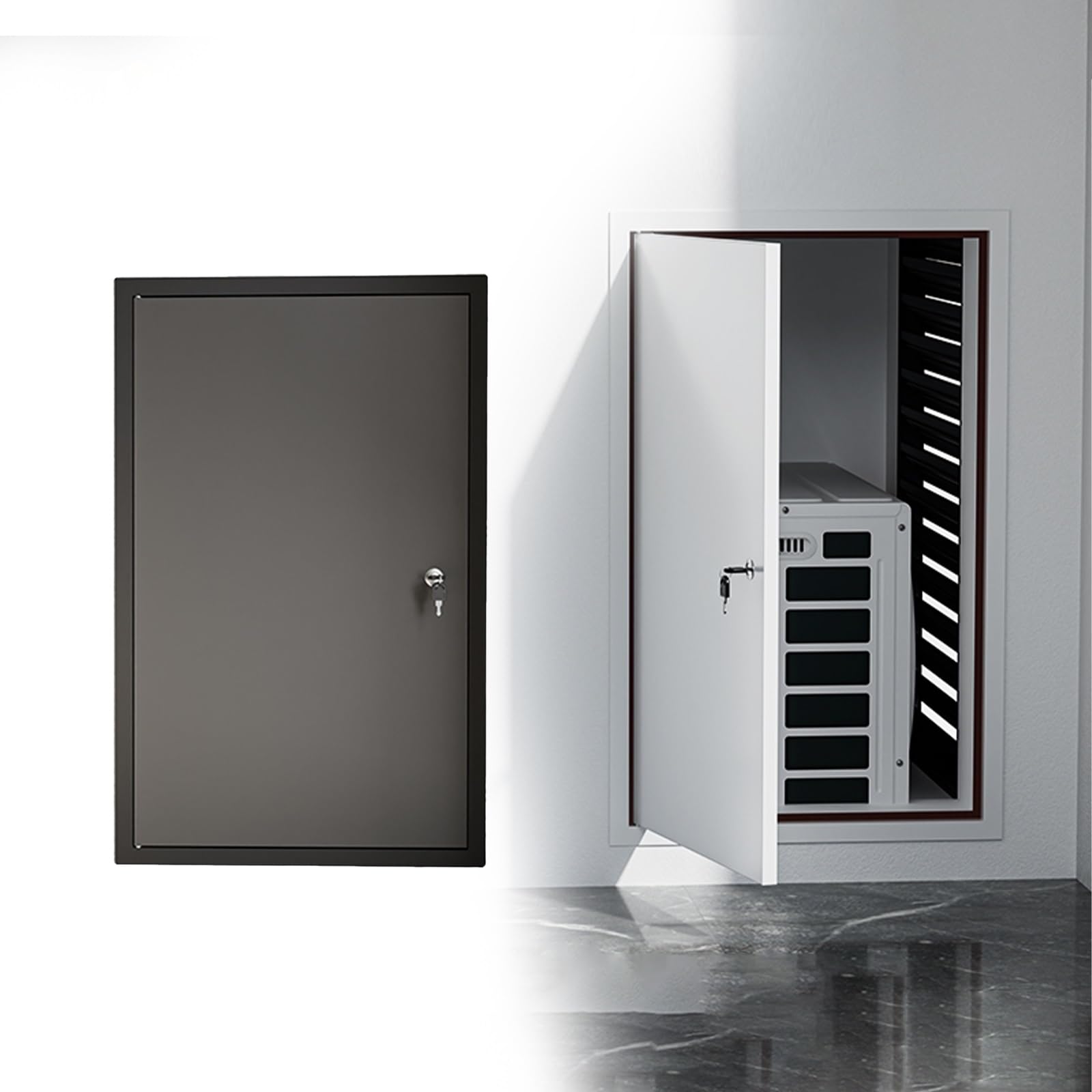 Panel De Acceso De Aluminio,Puerta De Revisión con Cerradura Y Llave,Trampilla para Fontanería/eléctrico En Pared/Techo,para Servicio De Plomería Empotrada