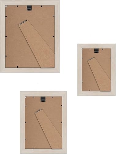 Miniatura 5 de Americanflat juego de 10portarretratos de madera clara, incluye portarretratos de 8 x 10pulgadas, 5 x 7pulgadas y 4 x 6pulgadas Cristal resistente a