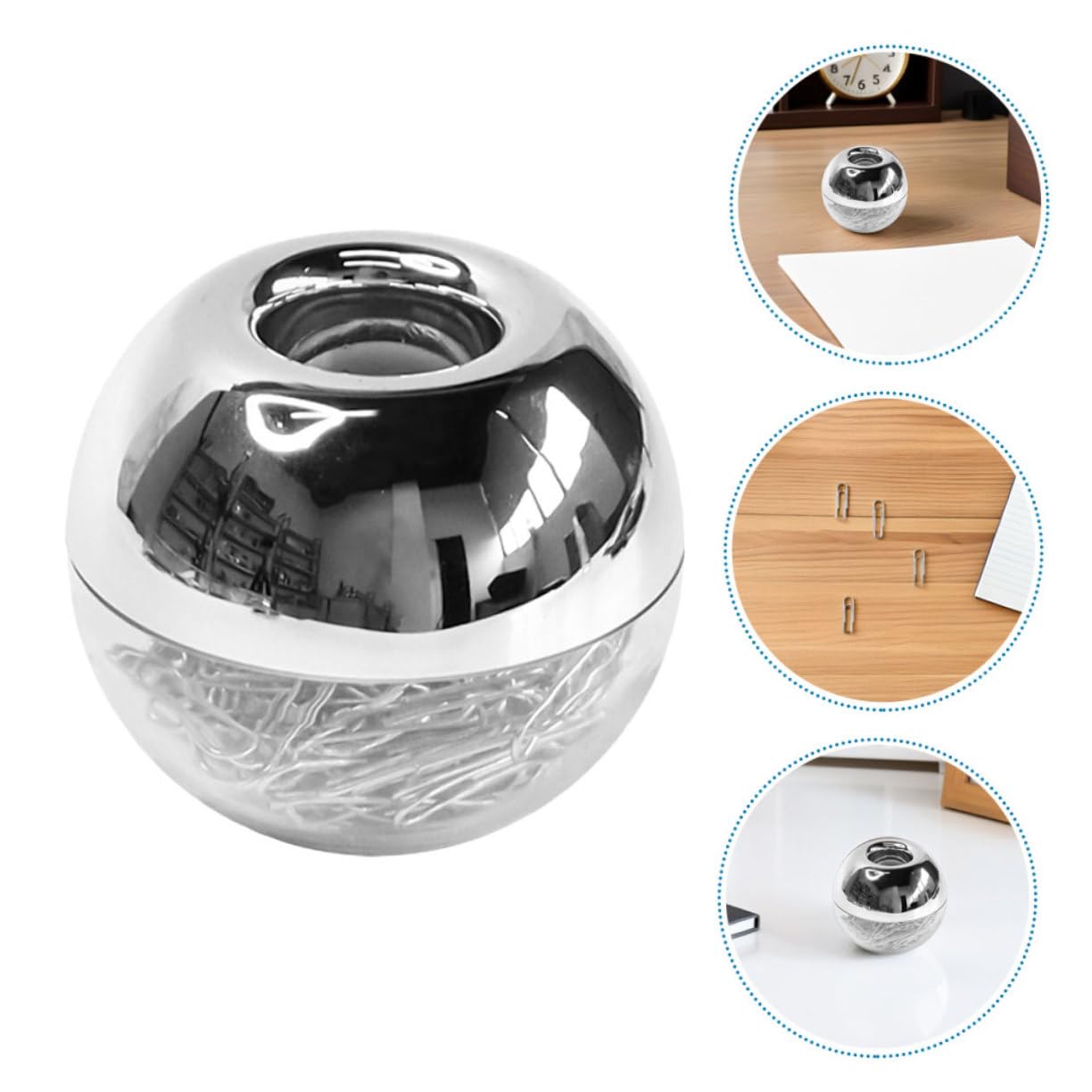 SHINEOFI 2 Clips Metal Multifunción con Caja Magnética Sujetapapeles Decorativos para Oficina y Manualidades Unidades Antideformación para Organización de