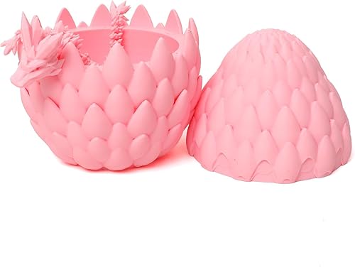 Miniatura 2 de Huevo de dragón  Huevo impreso en 3D con dragón brillante perlado flexible, regalo impreso en 3D, decoración de figura de dragón de cristal