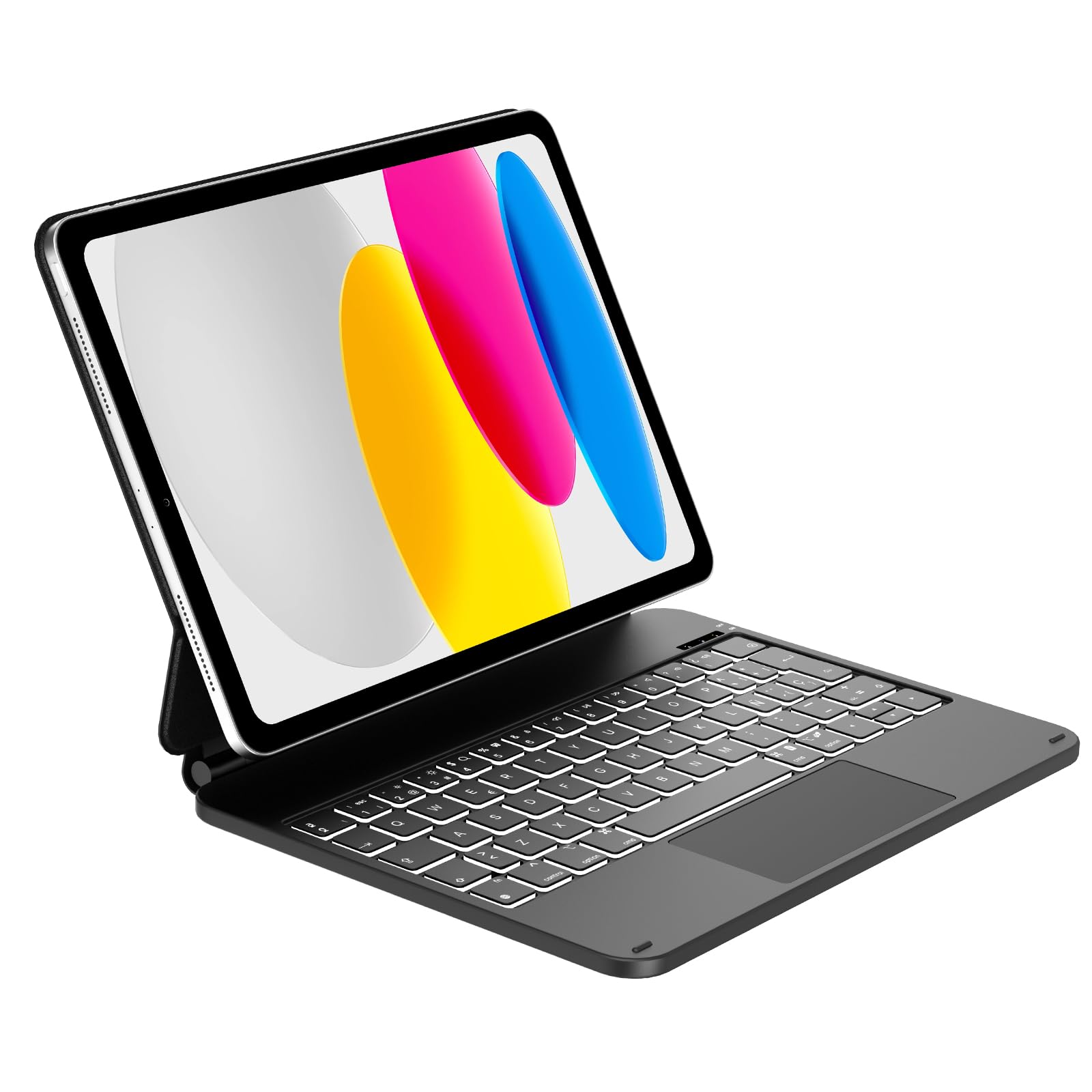 Funda Teclado para iPad 10ª Gen 2022/ iPad 11 Gen A16 2025, Magic Keyboard per Pad 11 Generación A16, Español à Touchpad Bluetooth Retroiluminado Teclado para Pad 10.9'' 2022 -, Negro
