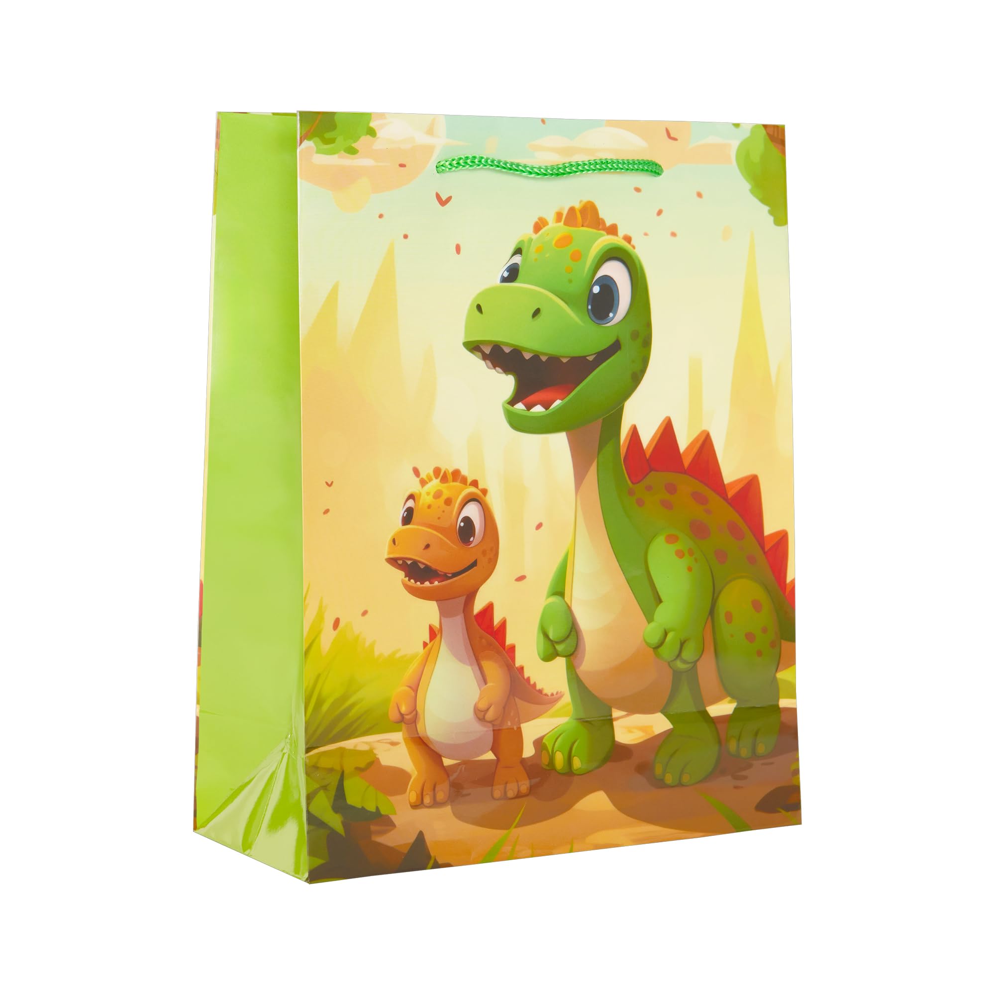 Idena 30479-10 30479-10 Gift Bags 18 x 23 x 8 cm Paper Bags with Dino Print, Pack of 10, Multi-Coloured, multicoloured - Image 2