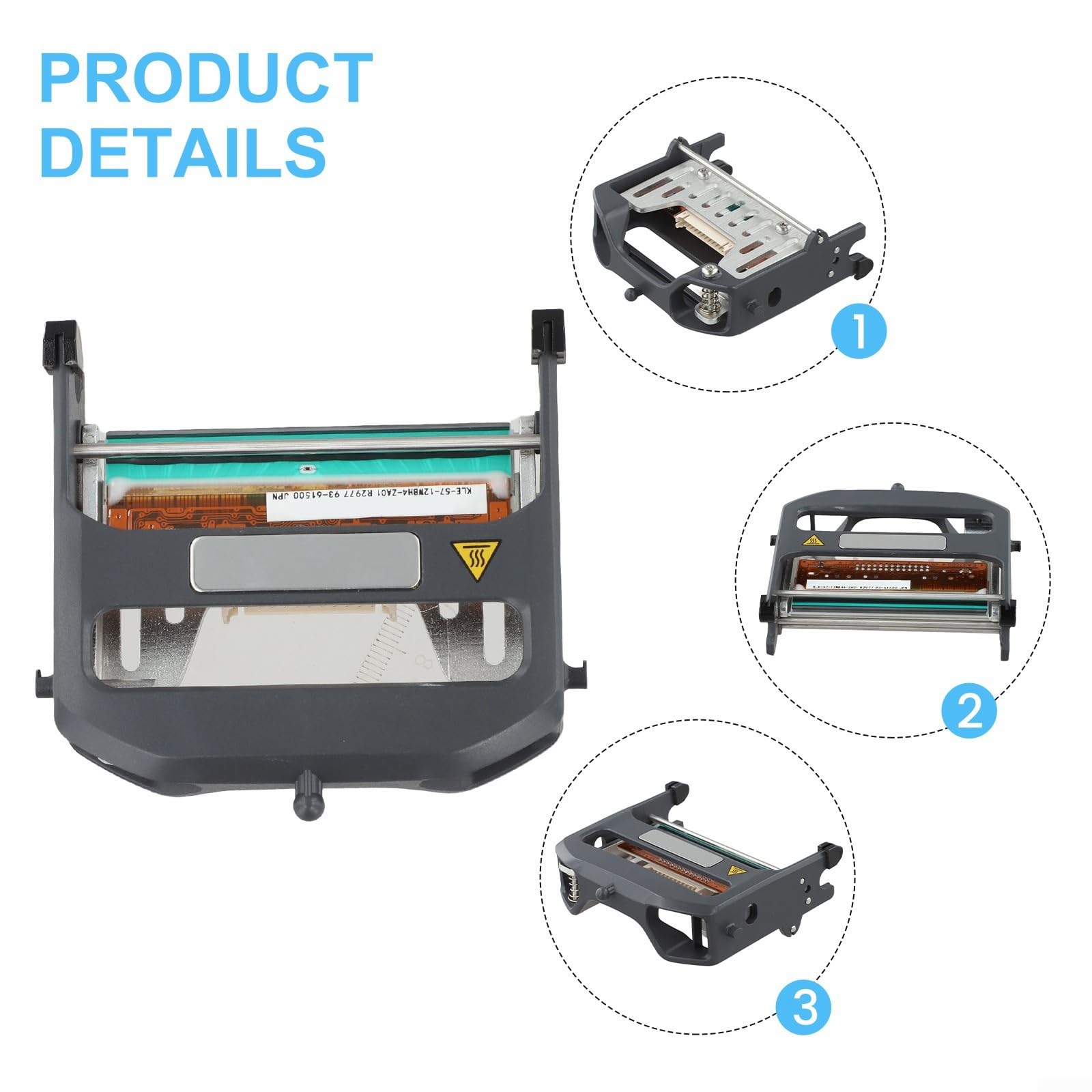 Testina di stampa ad alta risoluzione con staffa per Zebra ZC100 | Include staffa di montaggio, facile installazione, costruzione in metallo ABS, adatta Zebra ZC100, allineamento preciso