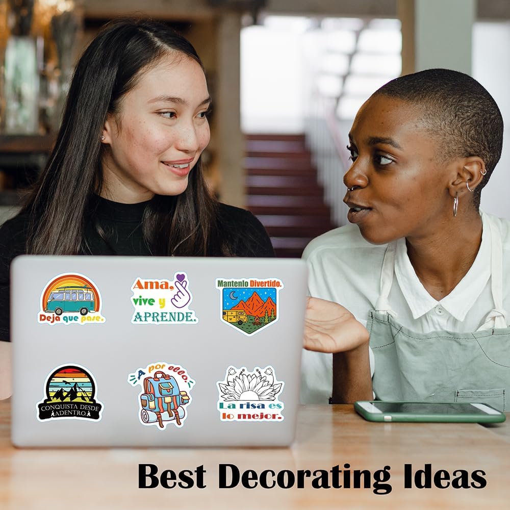 300pcs Spanish Inspirational Stickers for Teens Adults Teachers | Motivational Decals | Positive Vision Board Stickers for Journaling Scrapbook,Water Bottles, Laptop | Reward Sticker