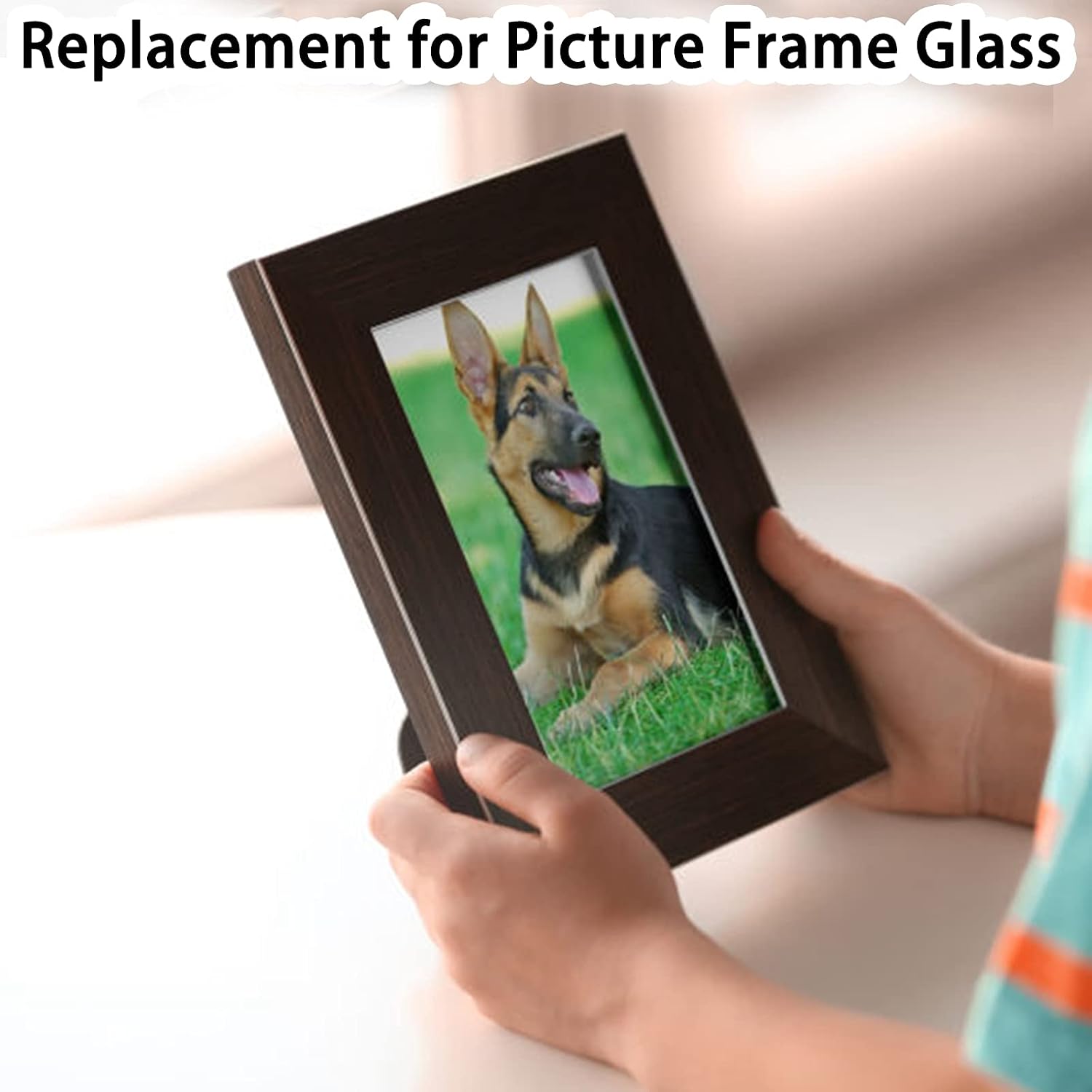 Aodaer 9 Pieces Clear Acrylic Sheets 0.04 Inch Thickness 4 x 6 Inches Transparent Square Panel Sheets with Protective Film for Picture Frame, Display Projects, DIY Craft