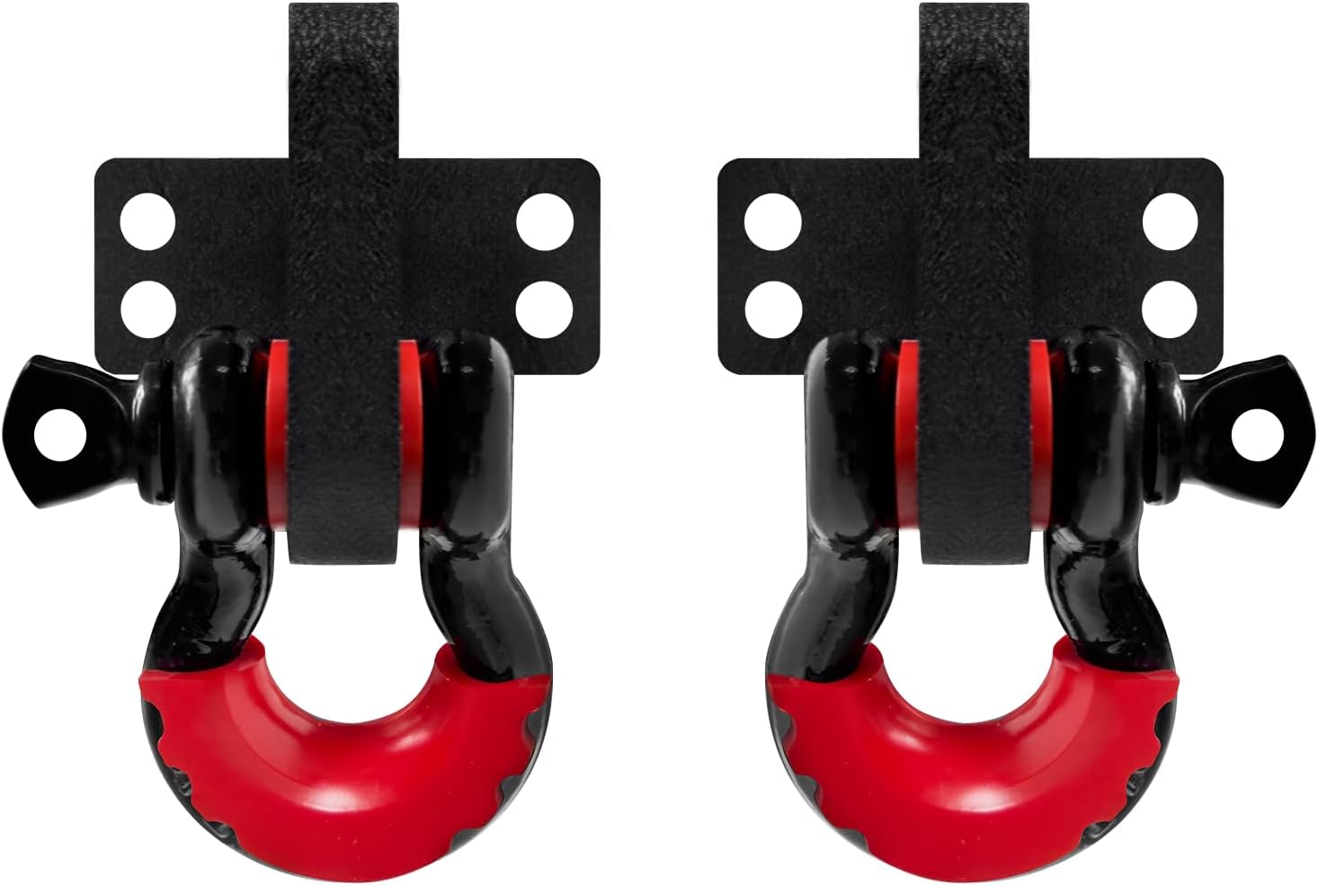 Front Tow Hook Mount Bracket and D-Rings Compatible with 2010-2020 Ram 2500/3500/4500 D-Ring Shackle Bracket Tow Hook Bracket Replacement