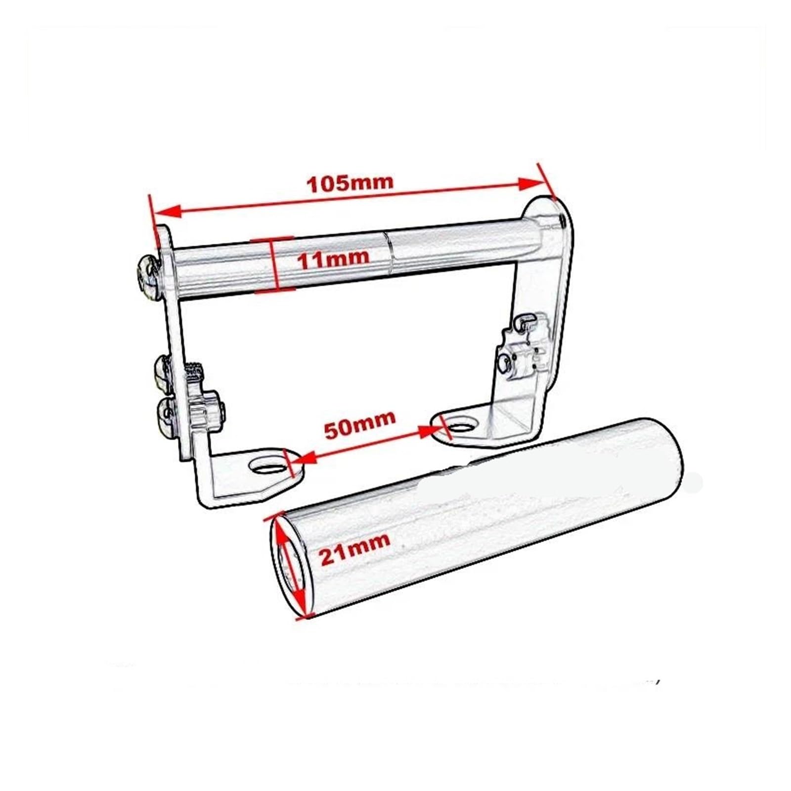 Soporte Ajustable para Teléfono De Motocicleta con Placa Navegación GPS para SU&ZUKI DL650 Vstrom 650 DL1000 NC750X MT09 MT03(Style B)