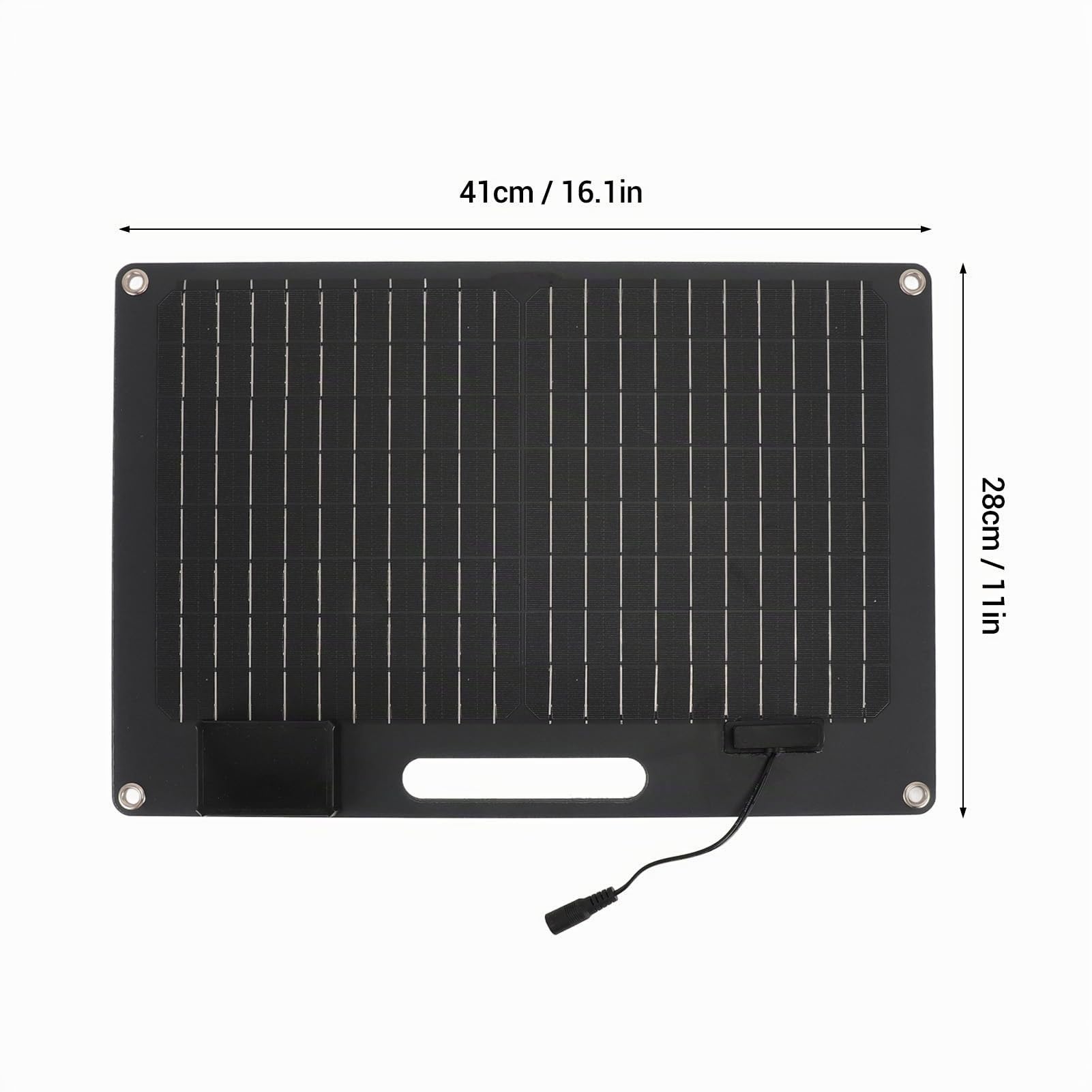 Panneau Solaire Portable 100 W, Sorties USB, Rapide, Haute efficacité, Chargeur pour Batterie Externe, Téléphone, Ordinateur Portable, Camping-car, Voyage en Bateau