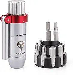 Chave de Torque de Bicicleta com Alça T – Ajustável 3-10 Nm Inclui 2, 3, 4, 5, 6 e 8 mm Chaves Allen T25 T30 Torx – Chave de Torque Hexagonal de 1/4 de polegada para Reparo de Casa e Bicicletas