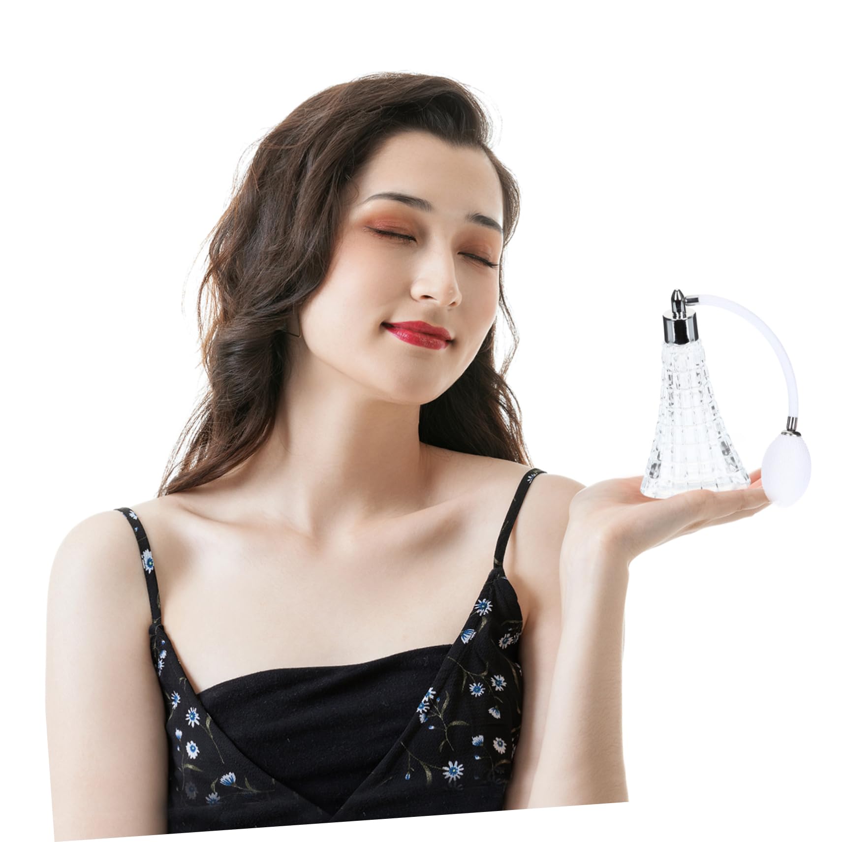Beaupretty Botella de Perfume de Cristal Blanco 70ml Pulverizador