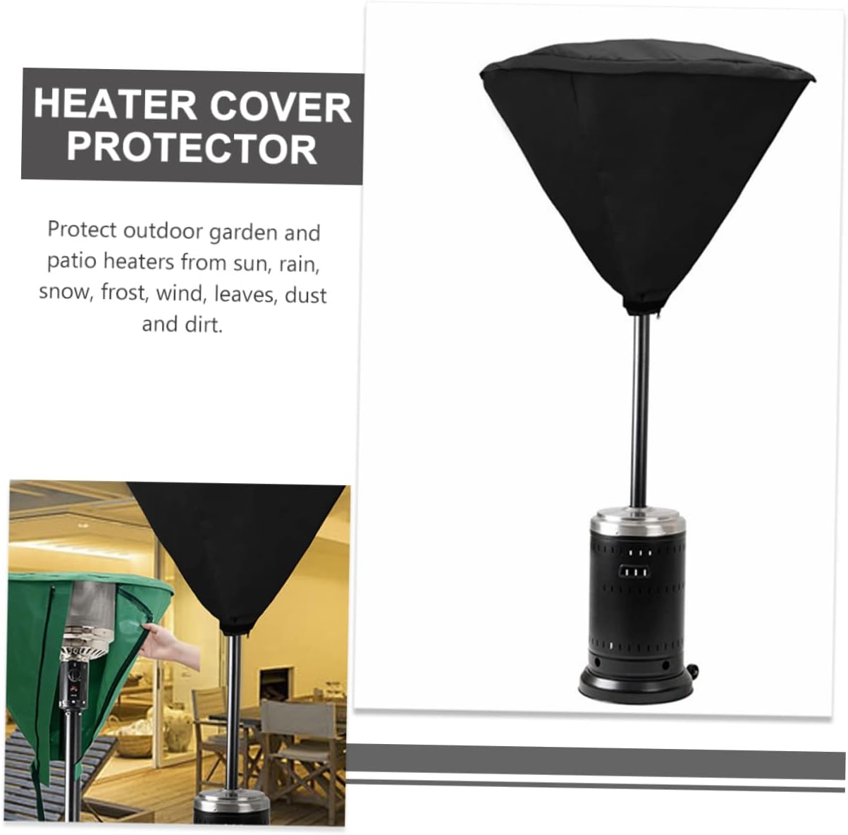 Garneck Outdoor Heater Cover and Wear Resistant Patio Heater Cover for Garden and Outdoor Use Durable Protection for Patio Heaters