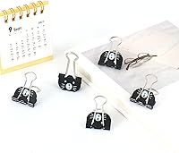Vista 4 de Cute Cat Metal Binder Clips 20Pcs Black Medium Paper Clamps for School Home Desk Organizers Office Supplies