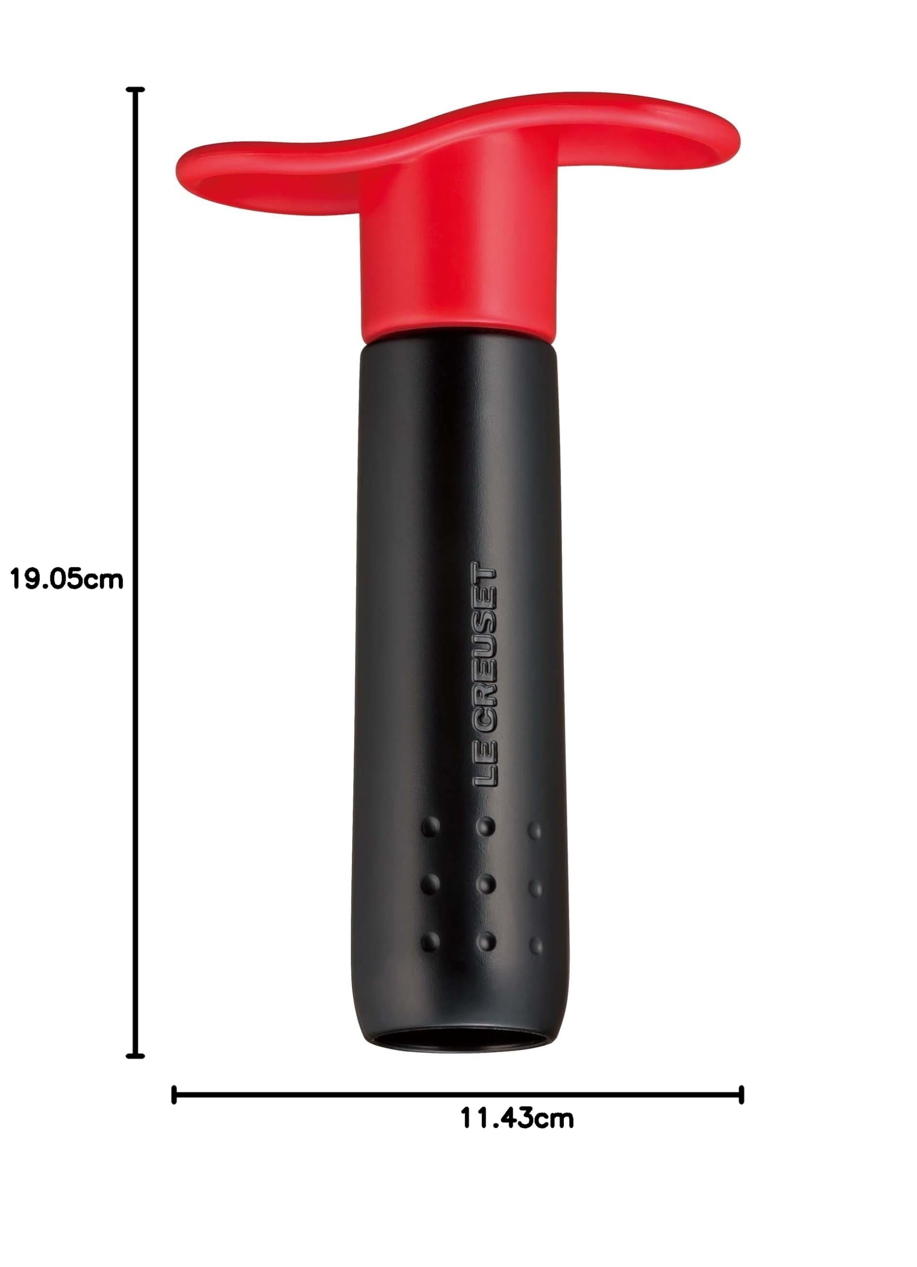LE CREUSET Pompe à Vin en Plastique avec 3 Bouchons, WA 137, Cerise, 49200000608200
