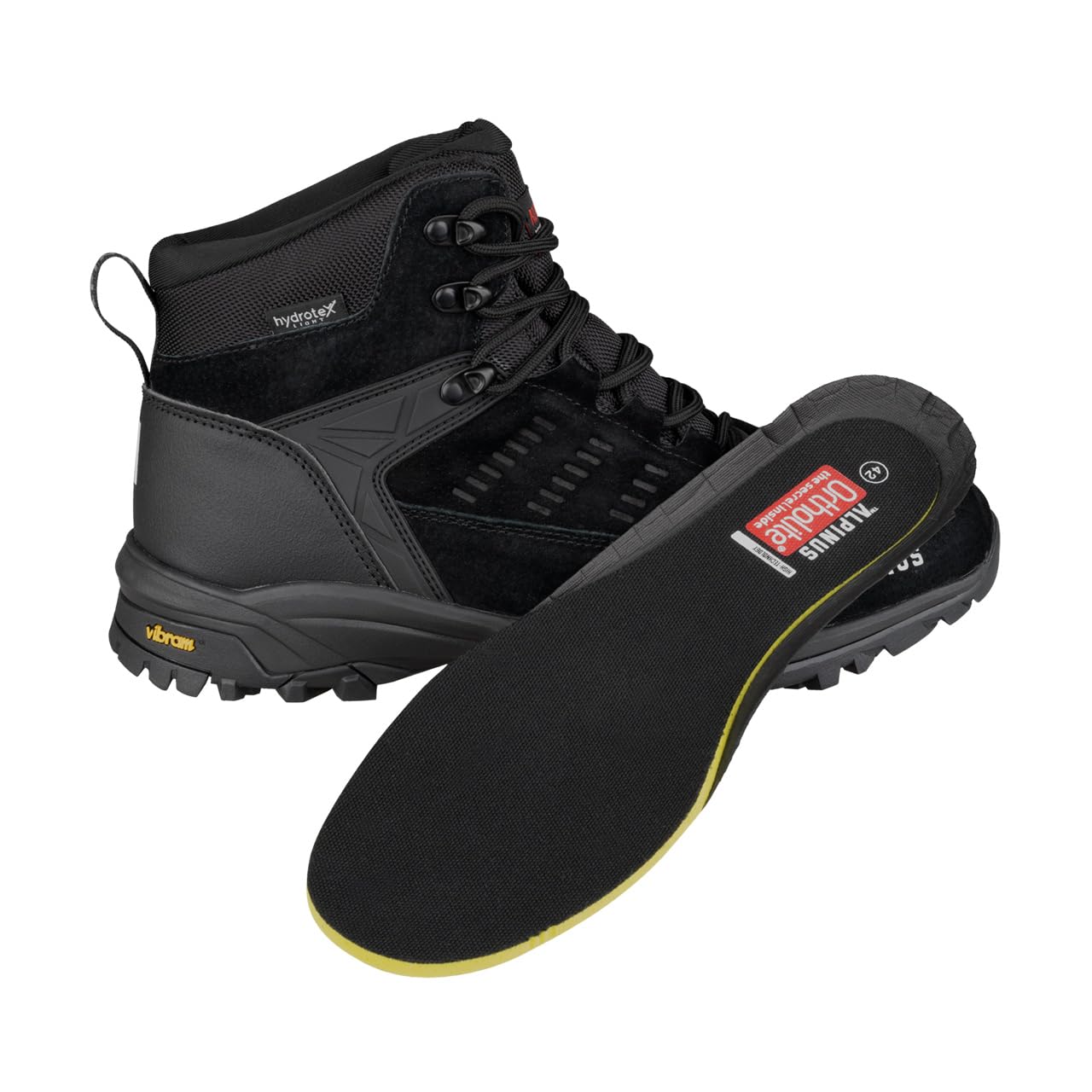 Alpinus - Buty Trekkingowe Męskie Brasil Plus M, Buty Turystyczne, Górskie, Hikingowe, czarne JS18659