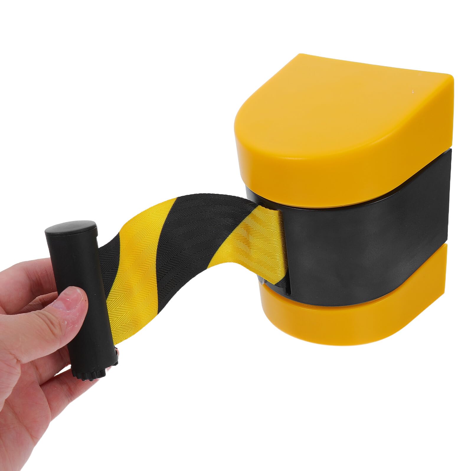 Juego De Cintas De Seguridad Retráctiles De 5 M para Montaje En Pared, con Franjas De Advertencia Amarillas Y Negras. Ideal para Control De Multitudes, Gestión De Colas, Obras De C
