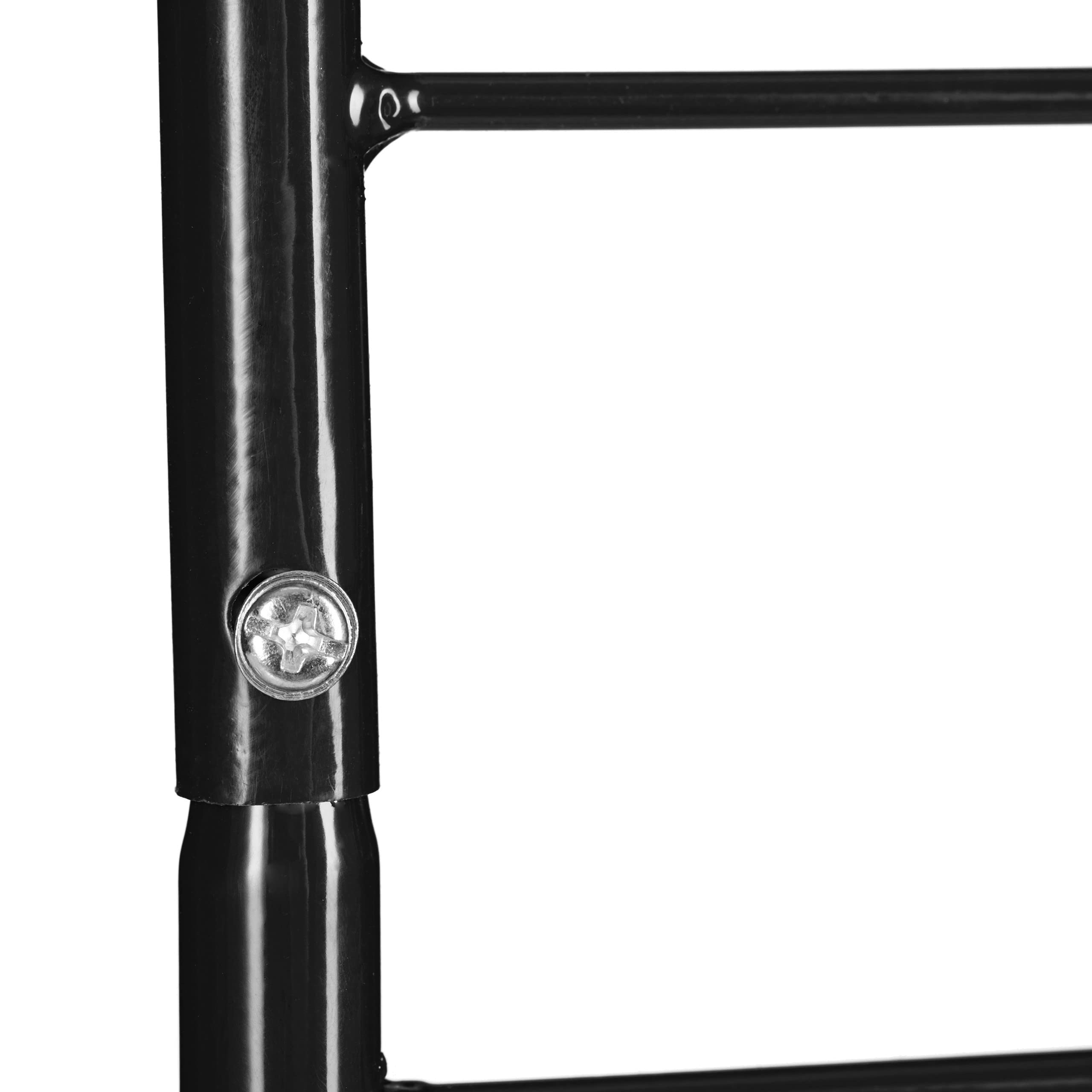 Relaxdays Rankgitter, 2er Set, Rankhilfe für Kletterpflanzen, HxB 180 x 50 cm, Stecksystem, freistehend, Eisen, schwarz