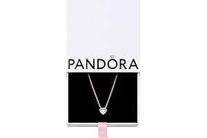 Sparkling Pandora Rose Gold Heart Necklace