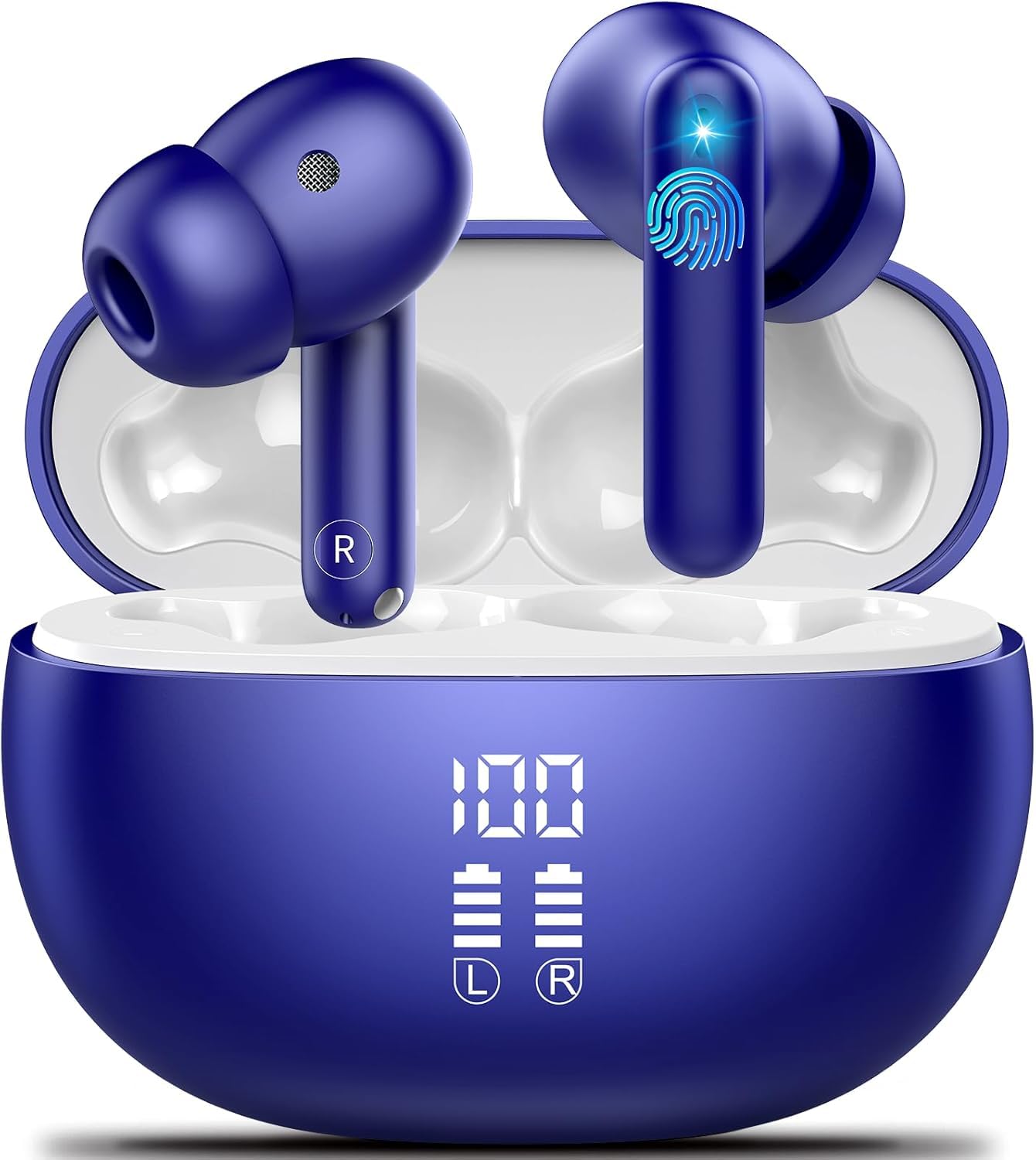 KI Kopfhörer Übersetzer, 42Std Bluetooth 5.4 Sprachübersetzer Kopfhörer mit 164 Sprachen, 7 Übersetzungsmodi Echtzeit Übersetzer Ohrhörer mit ENC Mic, 3 in 1 Übersetzungskopfhörer für Business Blau