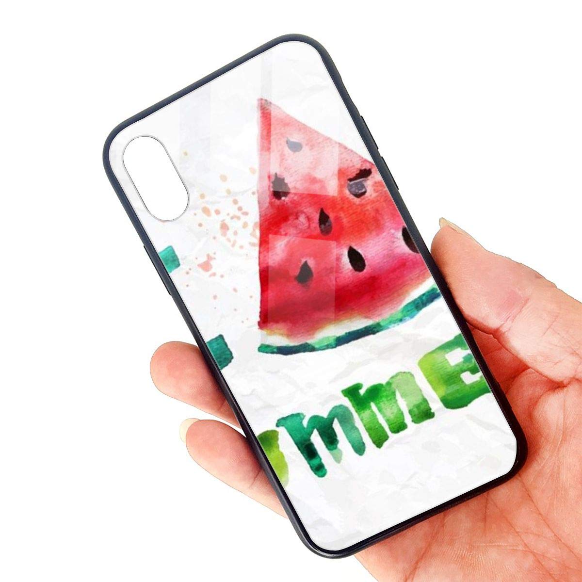 Custodia sottile e trasparente in morbido TPU ad acquerello per iPhone Xs Max, cover morbida flessibile compatibile per Xs Max da 6,5 pollici (versione 2018)