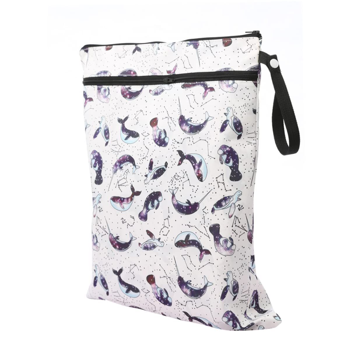 2piezas Bolsa De para Bebés Bolsa De Almacenamiento Reutilizable Diseño Impreso Contenedor para Secos y Húmedos para Uso Interiores y Exteriores