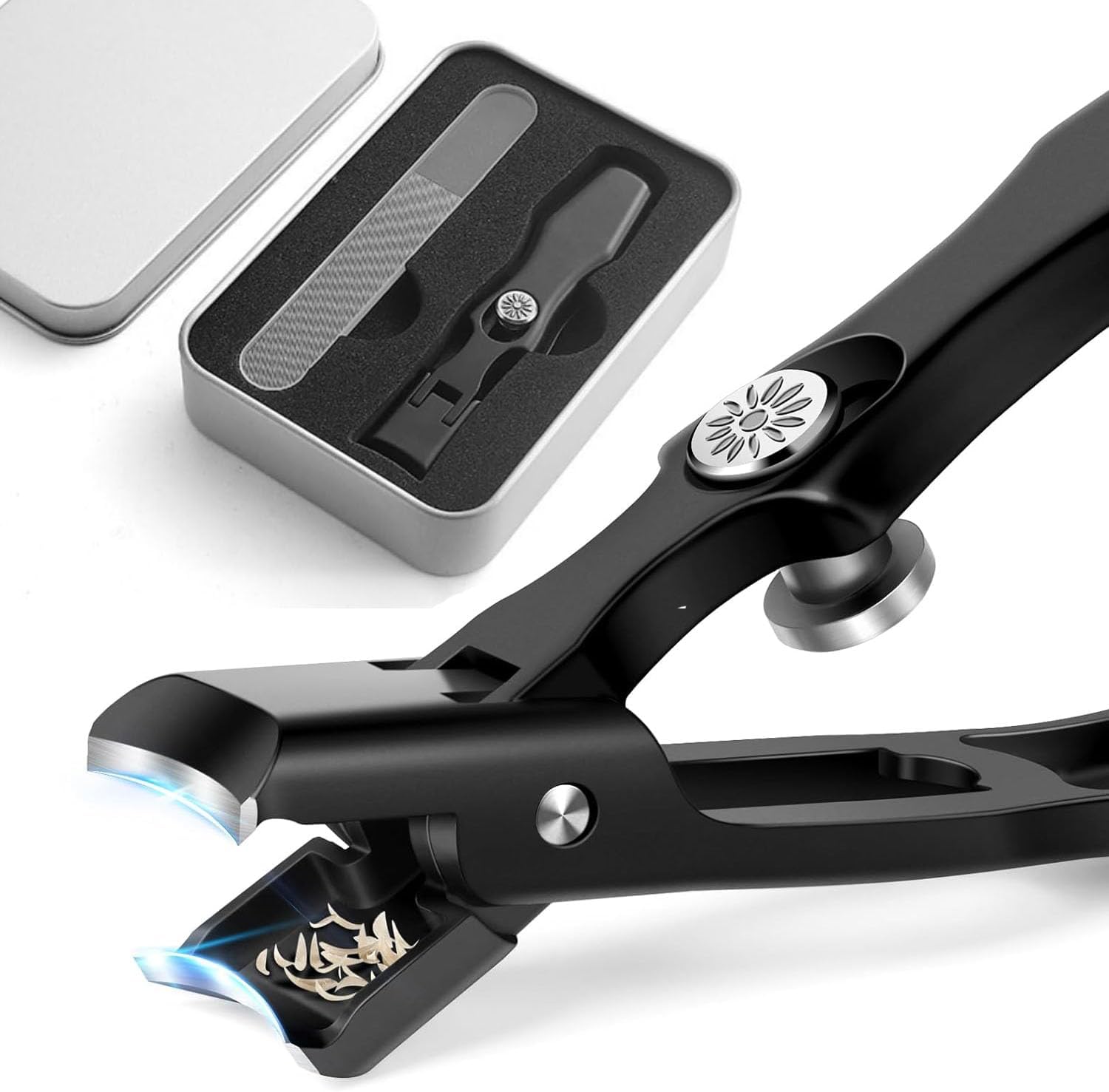Wide Jaw Toenail Clippers with Catcher, 2024 New Upgraded German Nail Clippers for Men and Seniors Thick Nails, Anti-Splash Ultra Sharp Mess Free Self Collecting Fingernail Cutter (3 Color)