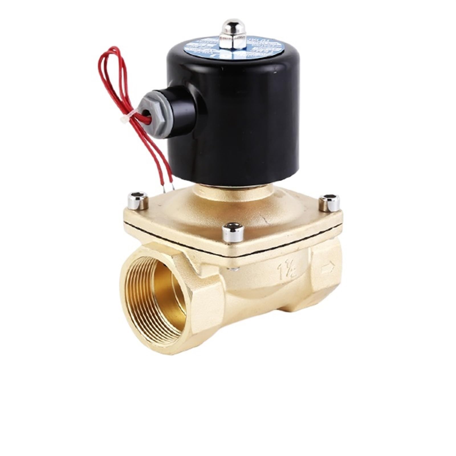 UWUKCJOKQ 1-1/4" Solenoid Gas Valve DN32 Normally Closed Brass 220V 12V 24V 110V(Npt-110vac-viton-seal)