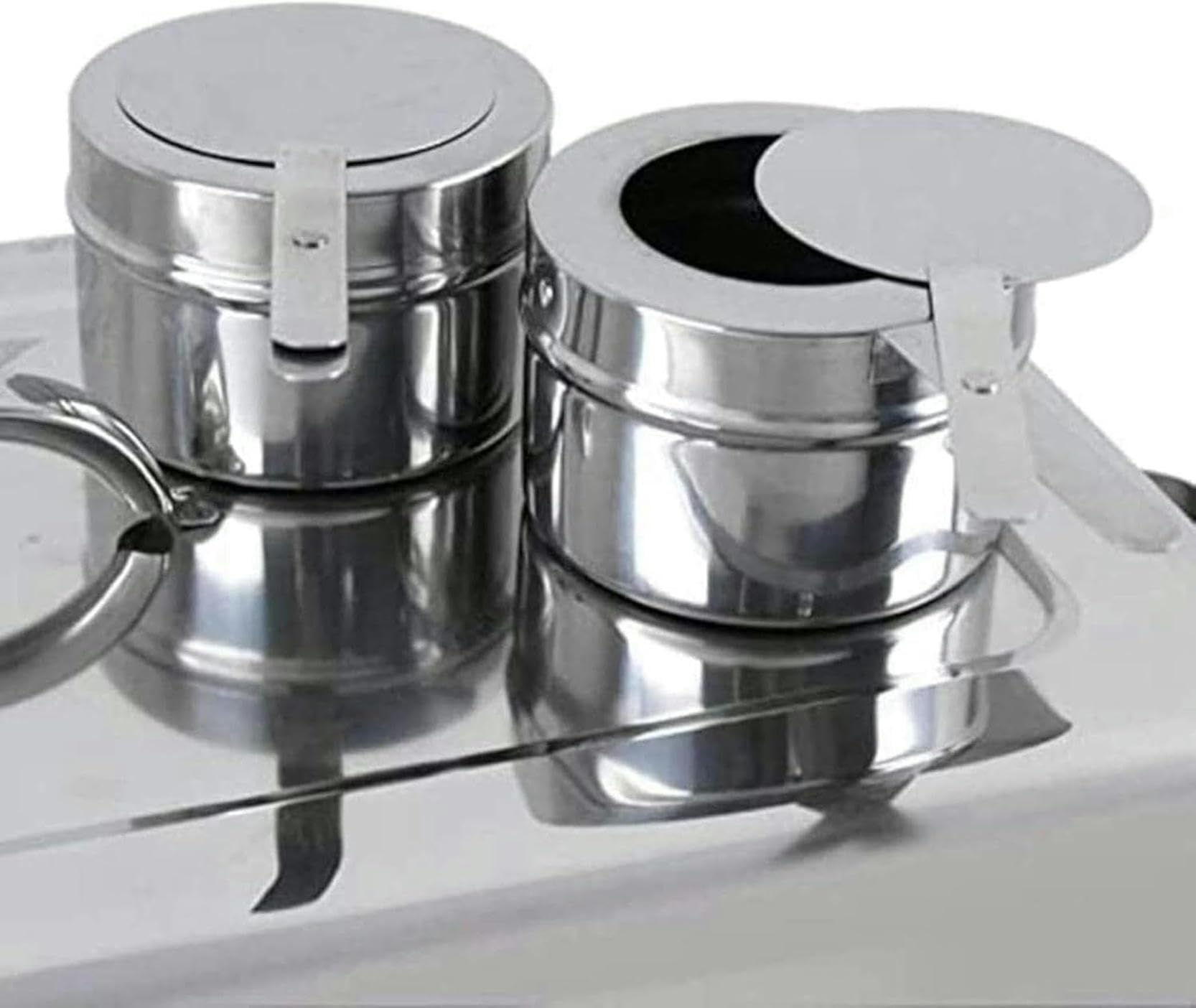 Chafing Dish in Acciaio Inox da 6 Litri,Set di Chafing Dish Scaldavivande A Buffet,con Teglie per Alimenti E Porta-Combustibile,Set Professionale Scaldavivande per Cat