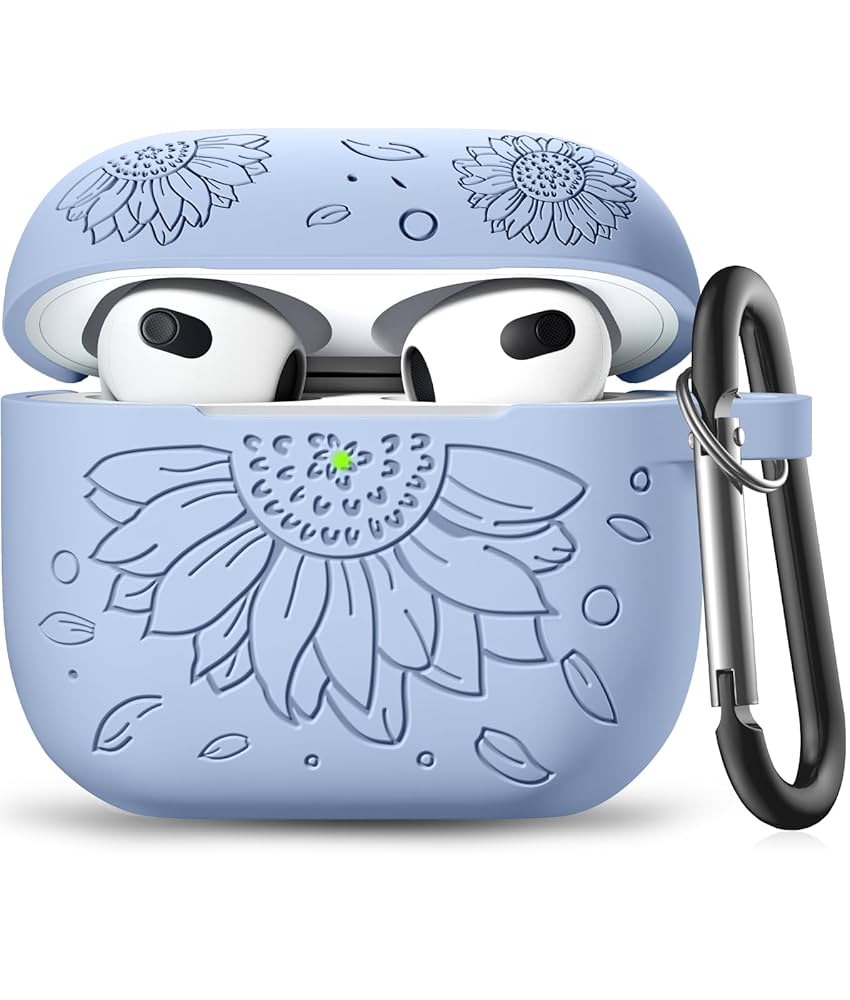 Amazon | IMIVIO Airpods用 第3世代ケースカバー ひまわり 刻印