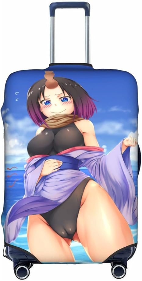 review Anime Miss Kobayashi'S Dragon Maid Travel Suitcase Protector Washable Luggage Cover With Concealed Zipper Suitcase Protector X-Large, White