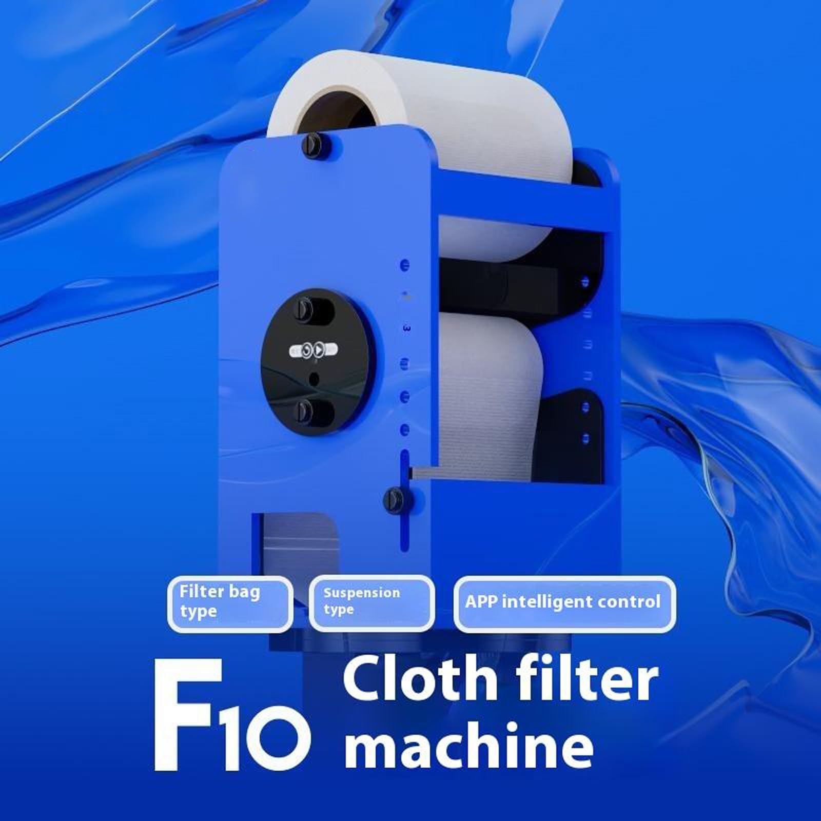 Máquina automática de filtrado de Rodillos de Tambor con Sensor de Nivel | De filtro de rodillo for acuario, de tela filtrante colgante de velocidad ajustable for flujo de agua de 4800L