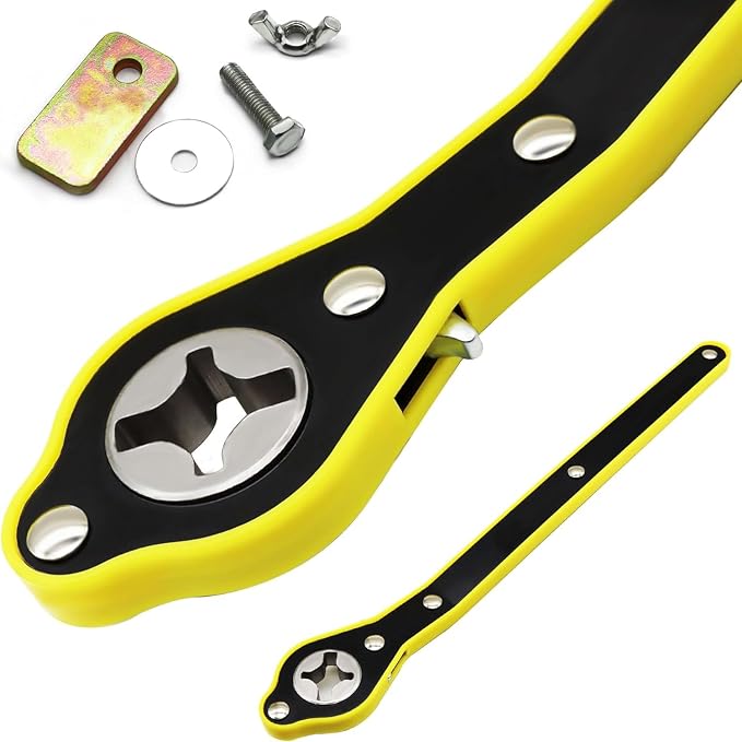 Bennort Universal Car Jack Ratchet Wrench,360° Swivel Labor-Saving Scissor Jack Wrench For Car Motorcycle,Suv, Universal Car Auto Lug Wrench For Tire Jack Forward And Reverse Knob - Fixed Square