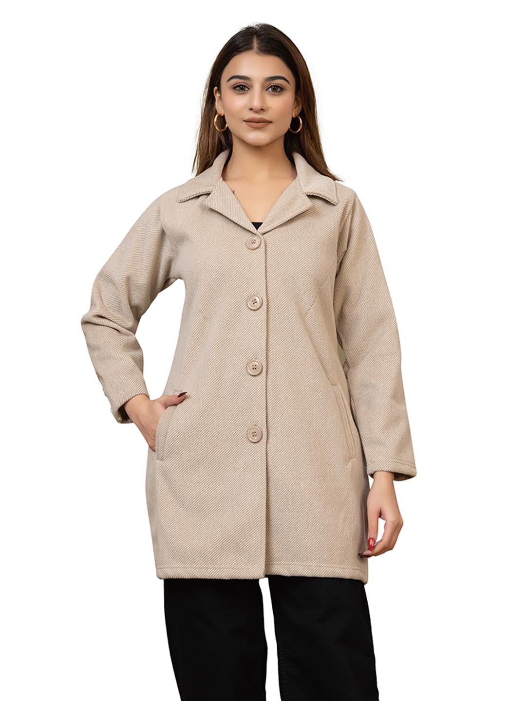 twenty me Women's Open Front Longline Knit Cardigan Sweater Soft and Warm Cardigan with Side Pockets Casual & Lightweight Cover-Up (4759-Long Cardigan)-picture-12