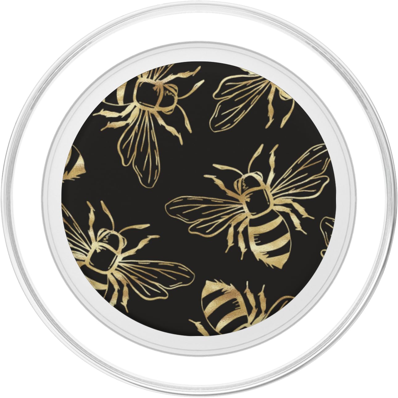 Bees, Black, Insects, Honey, Save the Bees PopSockets PopGrip: Swappable Grip for Phones & Tablets PopSockets PopGrip for MagSafe - Image 2