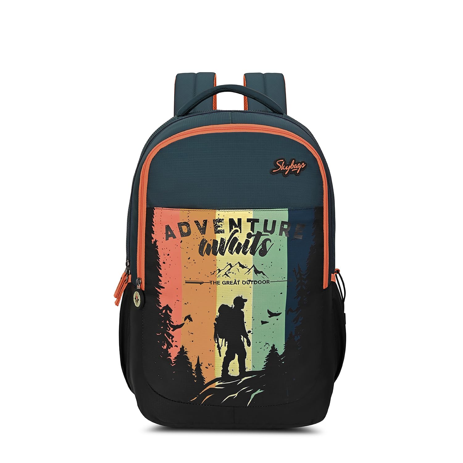 Klan 37L Casual Backpack for Boys & Girls with 3 Compartments & Adjustable Shoulder Strap | Quick Access Front Pocket | Pencil Pouch | Perfect for School & Travel - Unisex-image-43