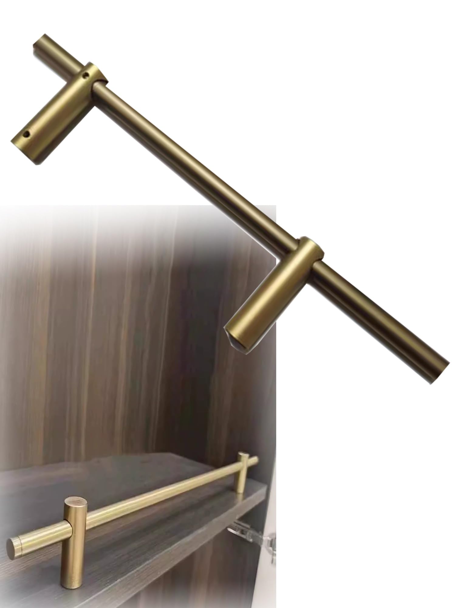 NIUSABOU Aluminum Shelf Guard, Aluminum Alloy Furniture Guard Rail, Multicolor, 15.8-59.1 Inches(L 1200mm/47.3")