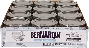 Bernardin Mason Jars - 250 mL - Wide