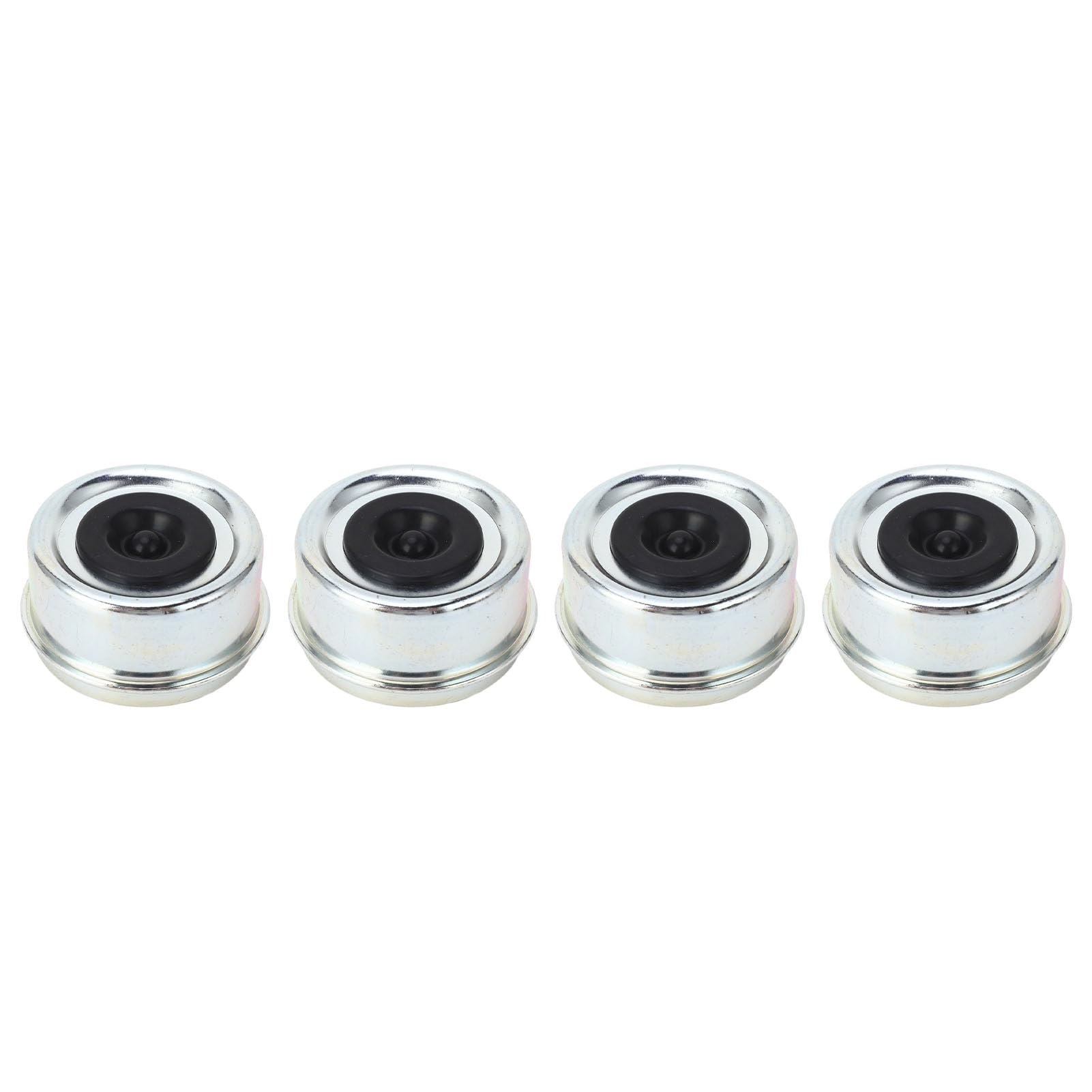Lot de 4 Capuchons Anti-poussière pour Roulement de Remorque en Caoutchouc Métallique 62 Mm X 36 Mm pour Moyeux de Roue de 7 000 à 8 000 LB, Protège Les Roulements, Bouchon de Graisse pour