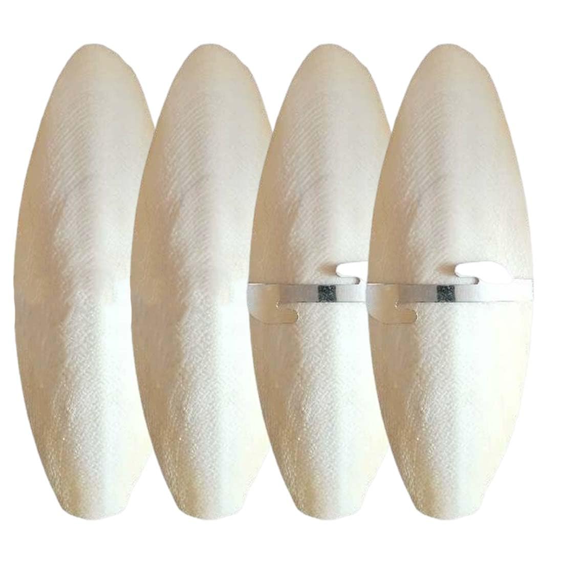 Osso Di Seppia Per Pappagalli, 4 Pezzi Naturali Con 2 Supporti Metallici Grandi, Giocattolo Masticabile Per Uccelli E Tartarughe, Colore Giallo, Dimensioni 11-13Cm