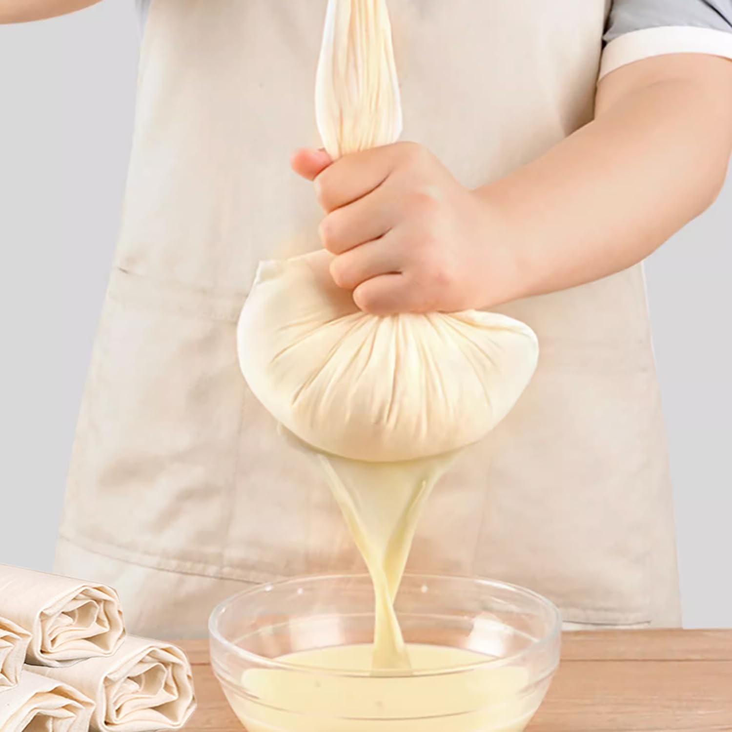 Generic doek kaas koffie theezakjes kaasdoek zakken sap keukengerei kitchen utensils gaas gebak tofu multifunctioneel de stof Accessoires Filter katoenen garen wit