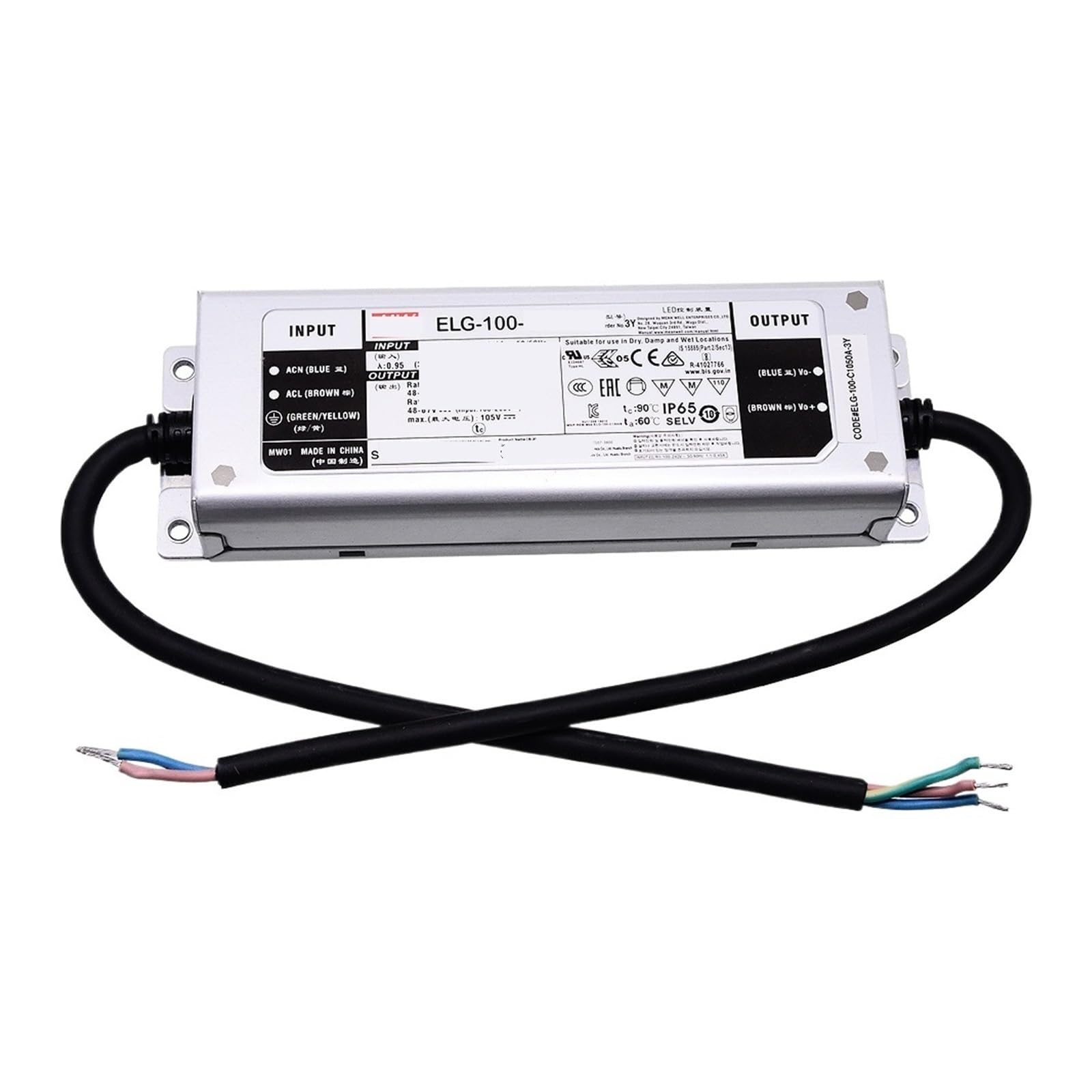Alimentation LED ELG-100-C à découpage et tension constante de 500 mA - 5