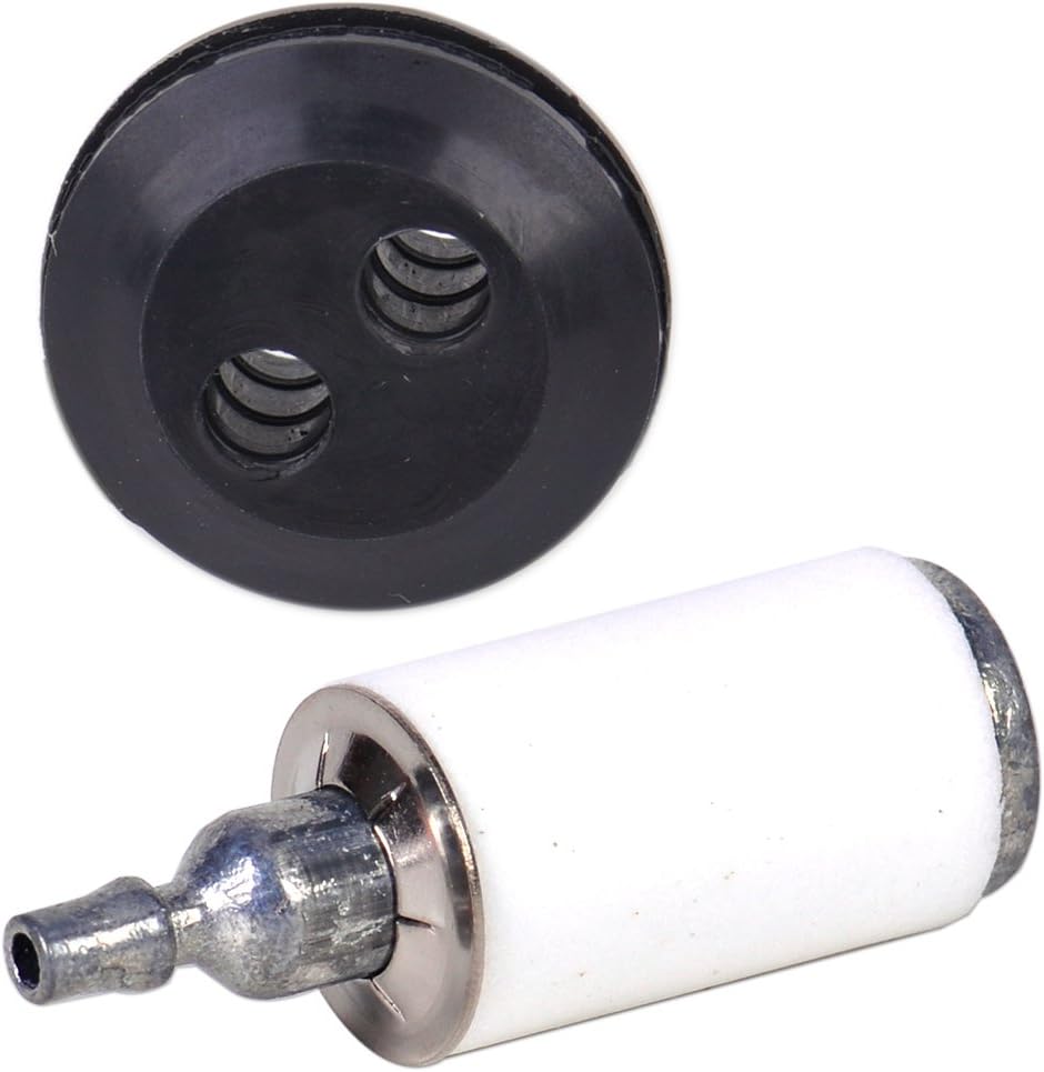 Gas Fuel Filter with 2 Hole Line Grommet Fit for Husqvarna