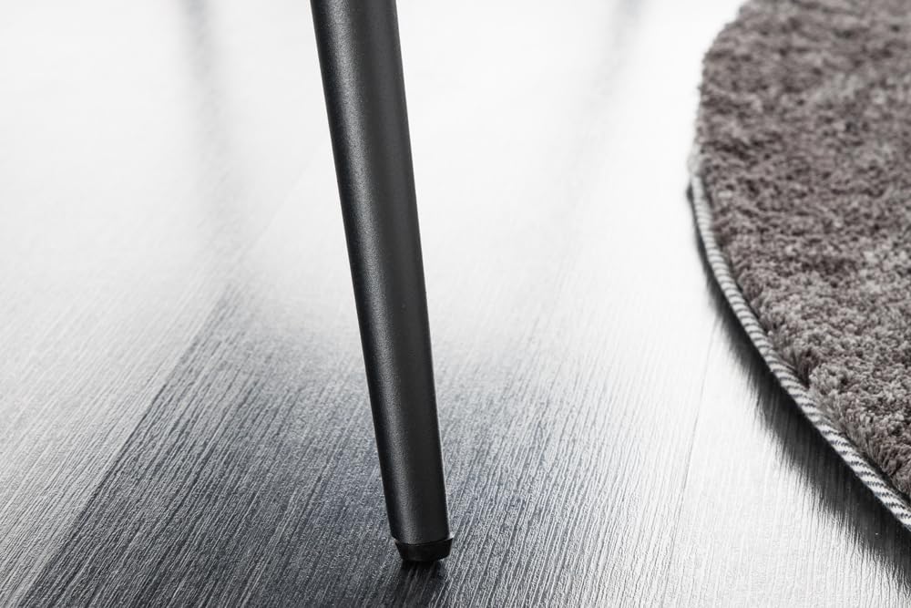 Riess Ambiente Design Sitzbank Boutique 100cm dunkelgrau Cord Schwarze Metallbeine, Polsterbank in modernen Stil, Flurmöbel, Esszimmerbank
