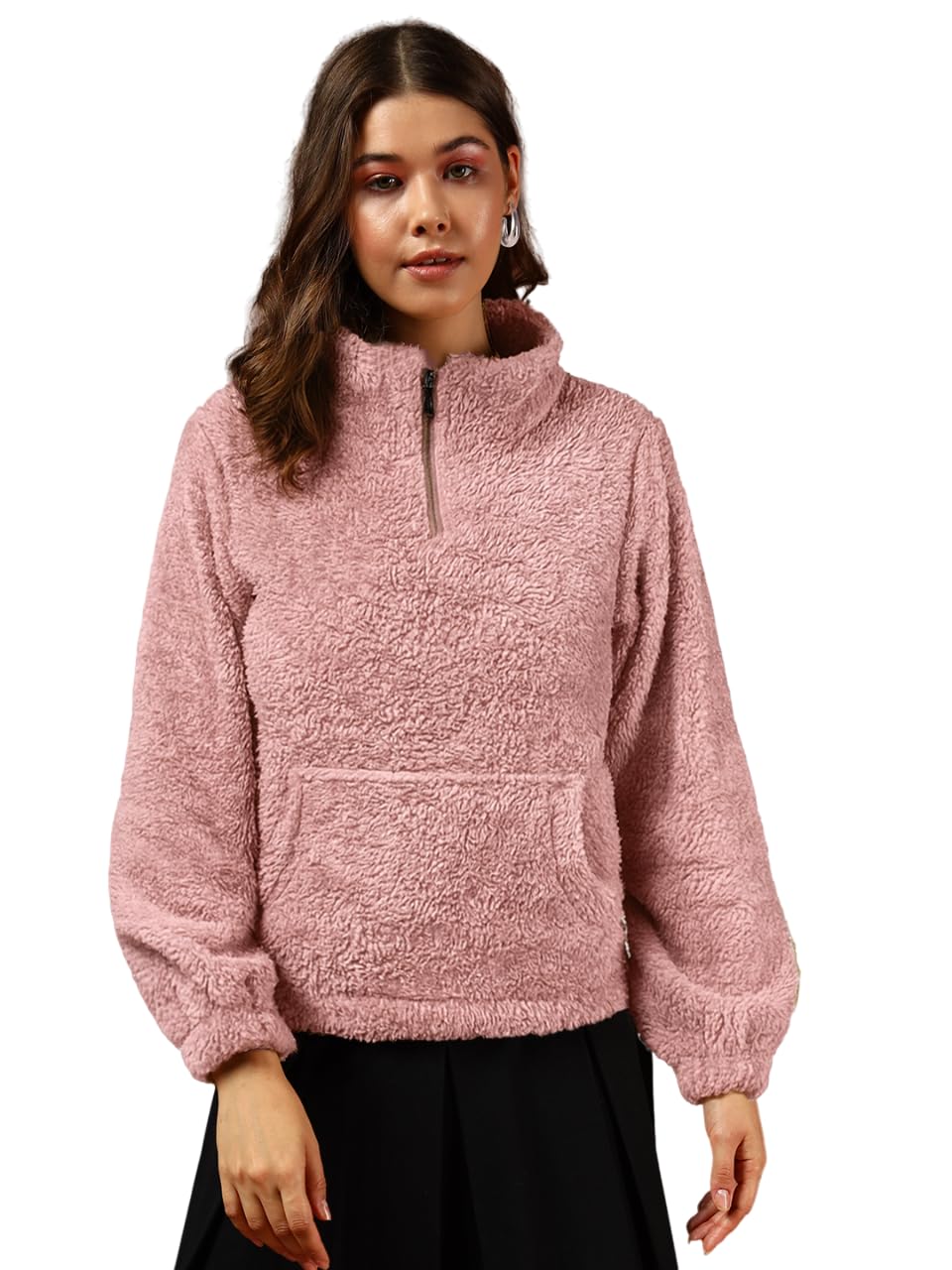 the dry state Womens Full Sleeves Sweatshirts | Peach Whip - Size L-picture-20