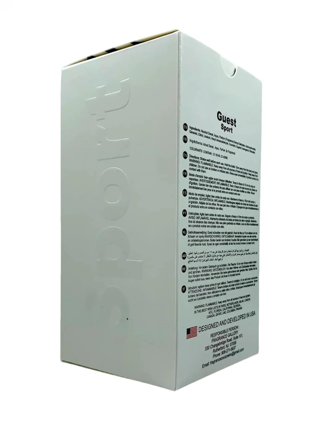 9 O'CLOCK Guest Sport Men's Cologne 3.4 Fl. Oz. Eau de Parfum Spray - Image 8