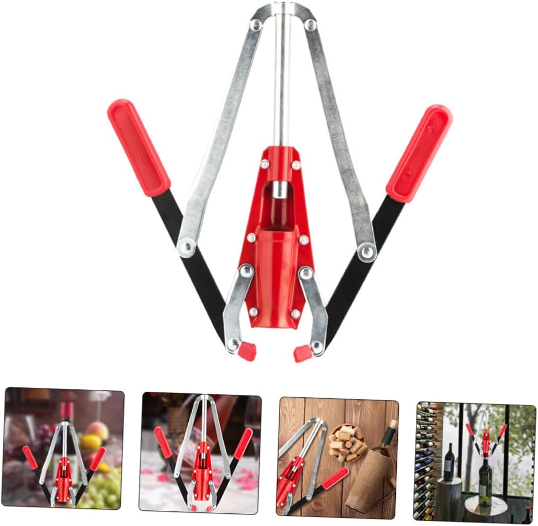 Double Lever Corking Tool for Wine Bottles Manual Corker with Construction Easy Operation for Home Winemaking and Bottle Sealing