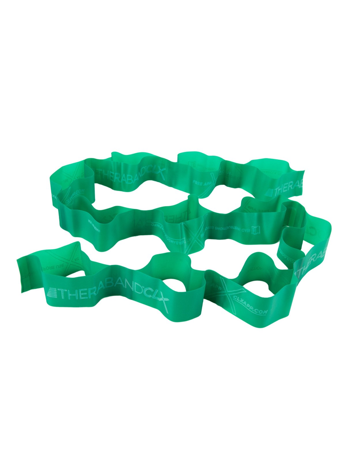 THERABAND CLX Banda de resistencia sin látex, Pilates, gimnasio en casa, HIIT, terapia física, equipo de rehabilitación y fitness, 22 metros, verde, pesado