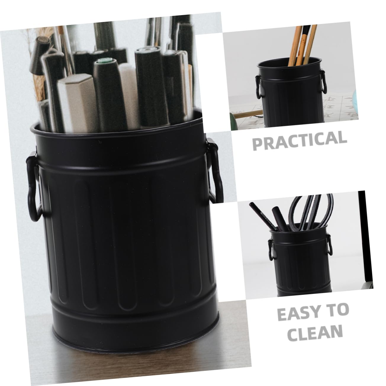 EXCEART 8pièces Organisateur De Bureau Pour Crayons Pot à Et Support De Pinceaux De Maquillage Accessoire De Décoration De Table Multifonctionnel