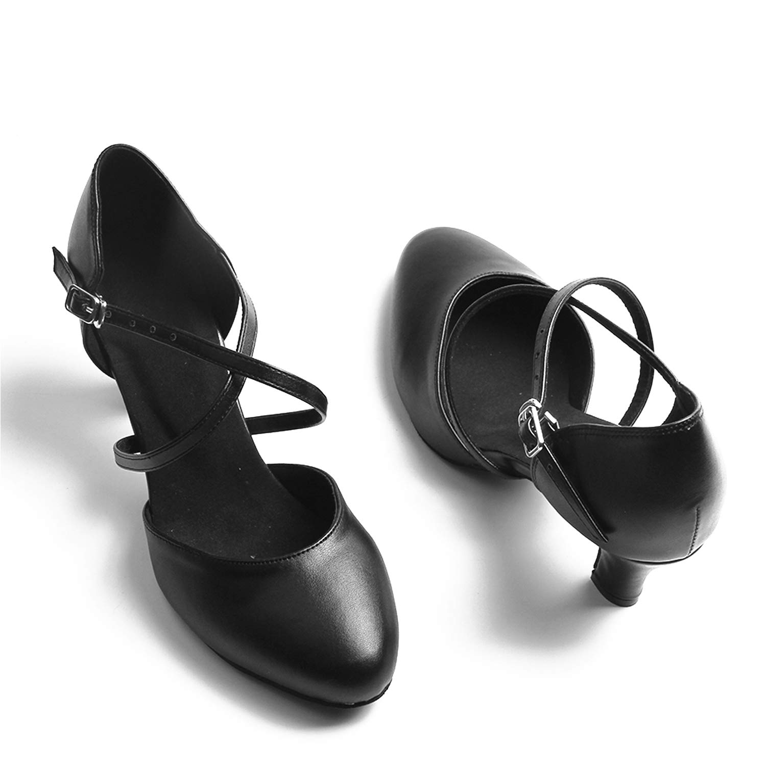 Damen Kunstleder Kreuzgurt Salsa Tanzschuhe Ballsaal Latin High Heel Tanzschuhe