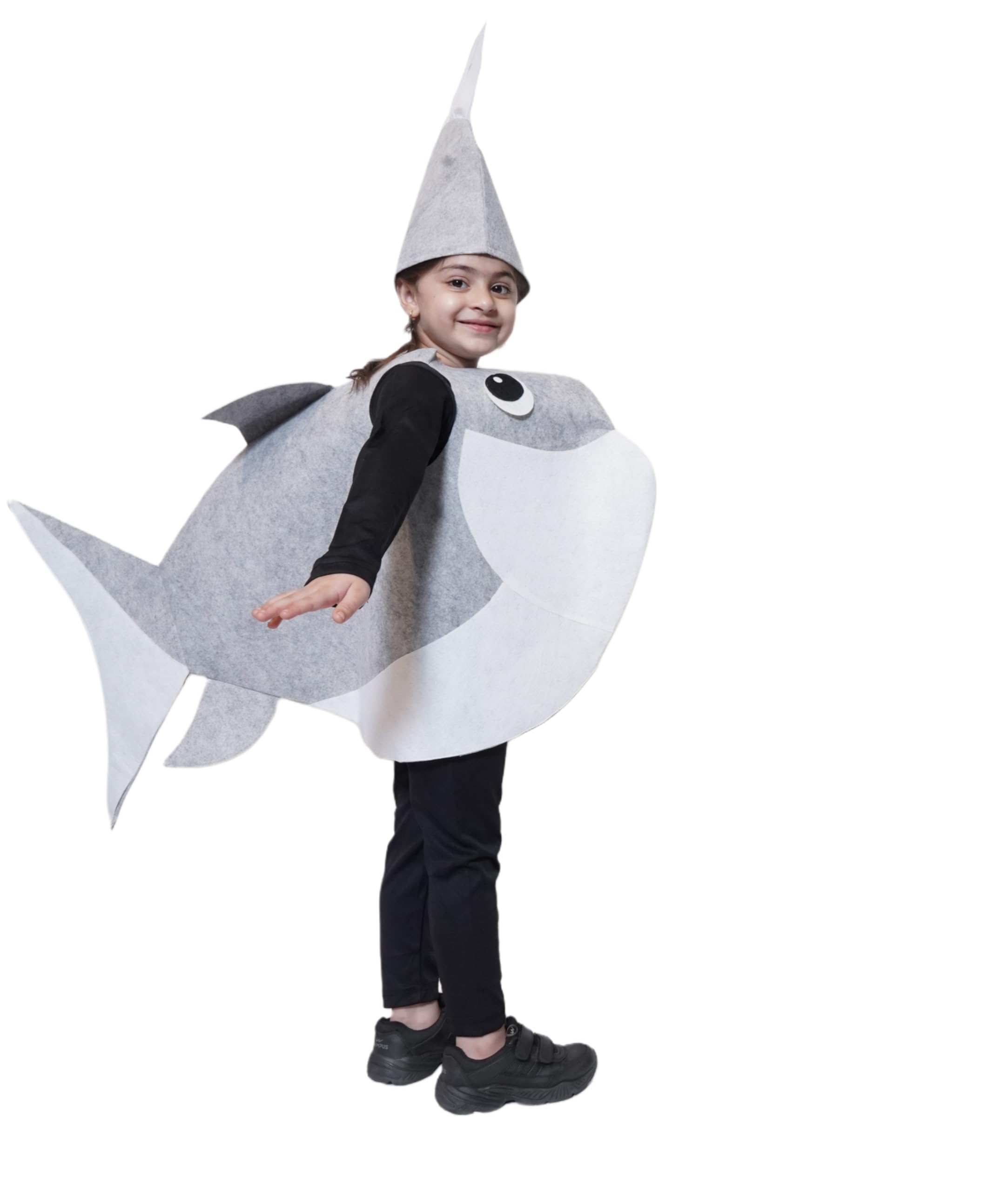 Kaku Fancy Dresses Whale Fish Cutout for kids, Water Animal Costume For Boys & Girls (Freesize/Only Cutout with Cap),multicolor,Polyester